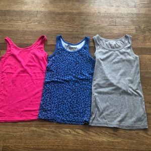 Lot of three girls size 10-12 cotton tank tops